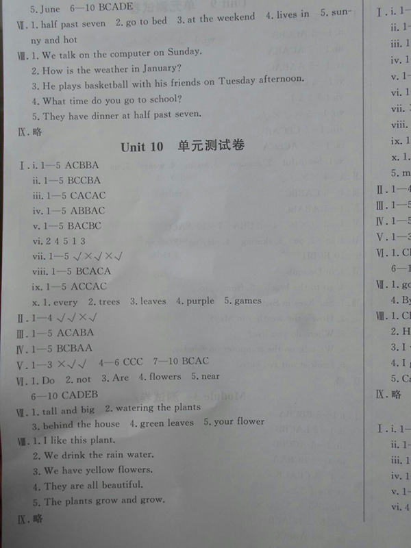 2018狀元坊全程突破導(dǎo)練測(cè)英語四年級(jí)下冊(cè)參考答案