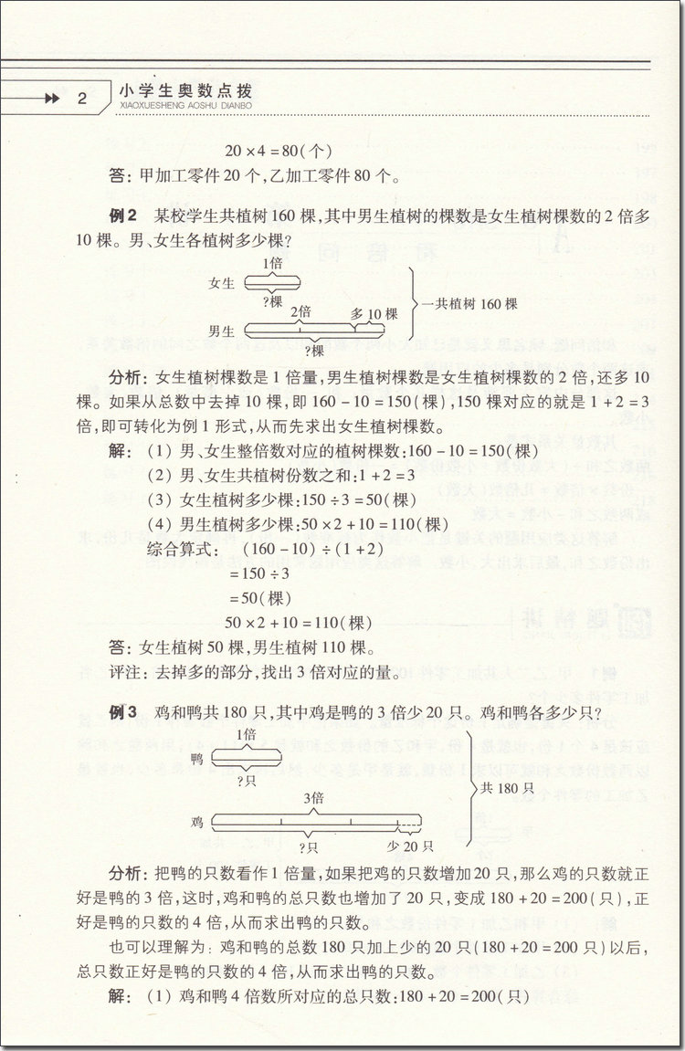 2018年小學(xué)生奧數(shù)點(diǎn)撥三年級參考答案