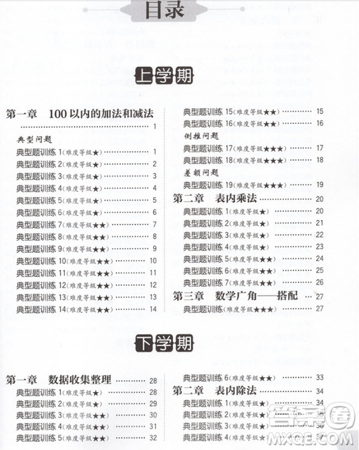 2018年周計(jì)劃小學(xué)數(shù)學(xué)應(yīng)用題強(qiáng)化訓(xùn)練2年級(jí)參考答案