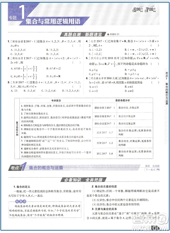 2019新版600分考點700分考法高考數(shù)學(xué)文科A版參考答案