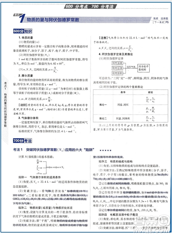 67高考理想樹A版600分考點(diǎn)700分考法高考化學(xué)2019新版參考答案