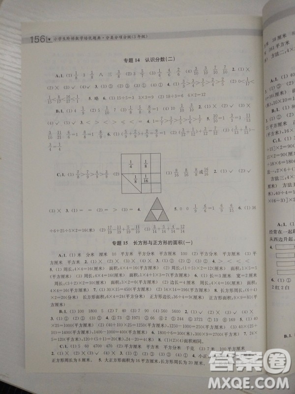 2018全國(guó)通用版小學(xué)生階梯數(shù)學(xué)培優(yōu)題典3年級(jí)參考答案