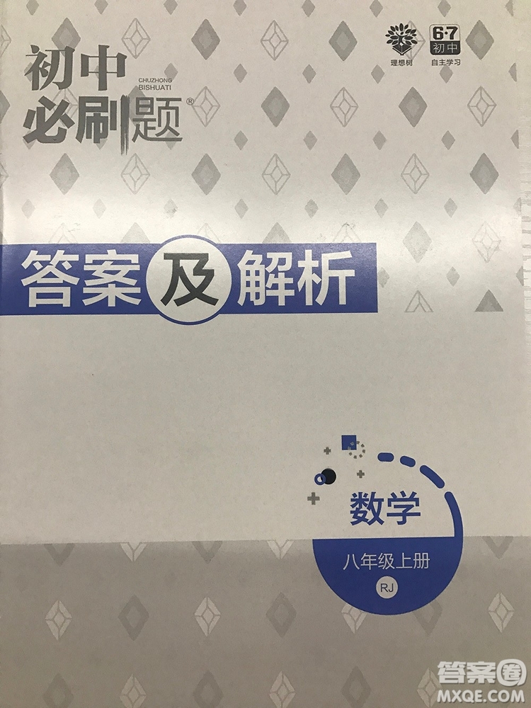 2019初中必刷題理想樹八年級上冊人教版數(shù)學參考答案