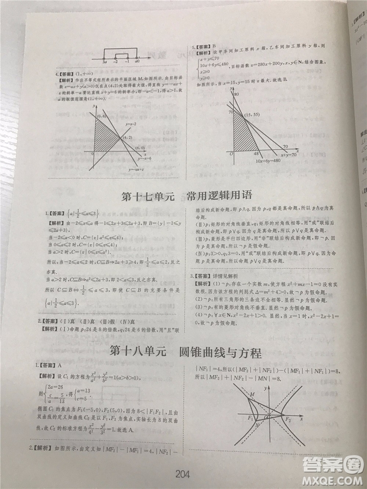 2018年愛學(xué)習(xí)高考刷題狗文科數(shù)學(xué)參考答案