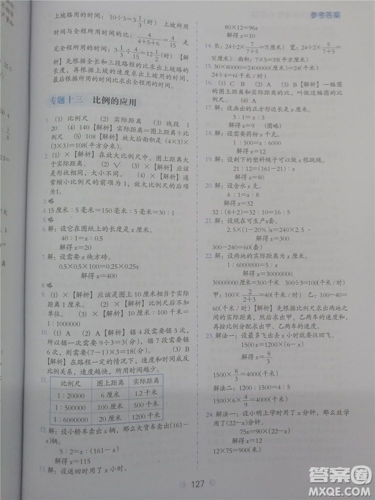 2018年欣鷹圖書通用版小學數(shù)學必做題六年級參考答案