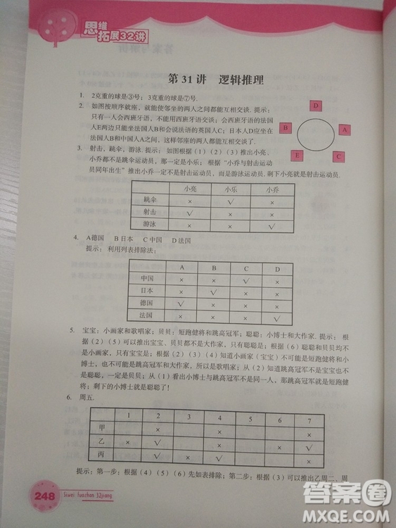 思維拓展32講2018版小學(xué)數(shù)學(xué)四年級參考答案