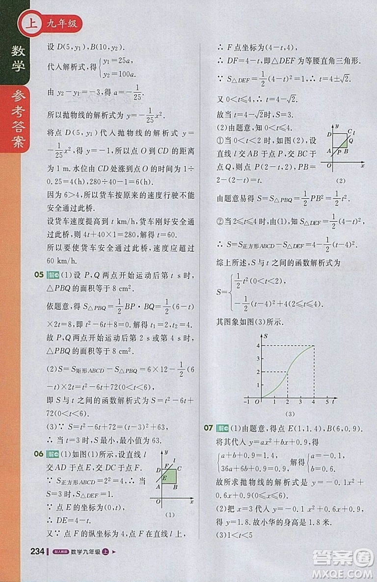 2018人教版1加1輕巧奪冠課堂直播九年級上冊數(shù)學(xué)參考答案