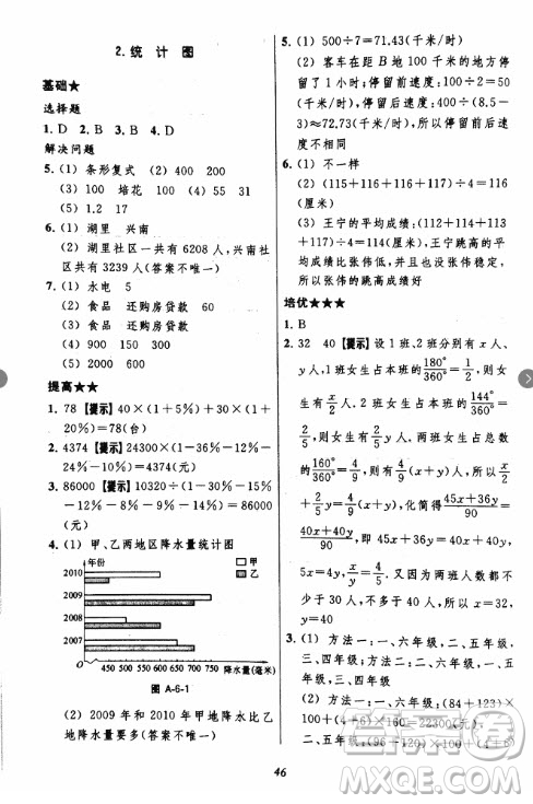 2018年小學(xué)三星級(jí)題庫數(shù)學(xué)參考答案