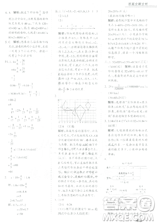 中教萬聯(lián)2018小升初名校直通車數(shù)學(xué)參考答案