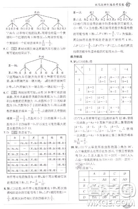 2018教材1+1九年級上冊數(shù)學人教版參考答案