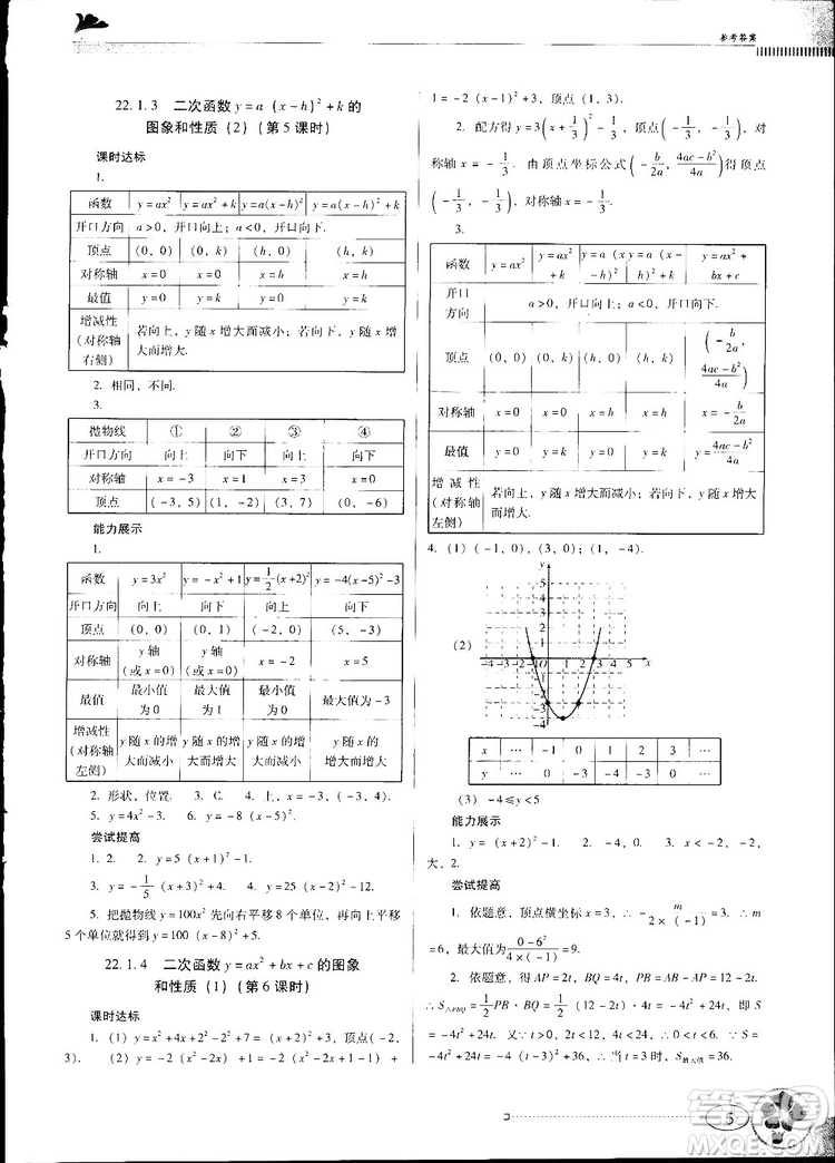 2018人教版南方新課堂金牌學(xué)案九年級數(shù)學(xué)上冊參考答案