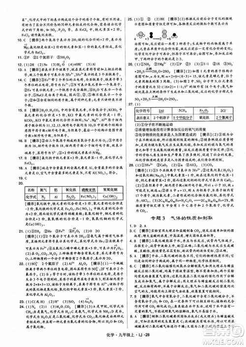 經(jīng)綸學(xué)典學(xué)霸題中題九年級(jí)化學(xué)上冊(cè)2018魯教版參考答案