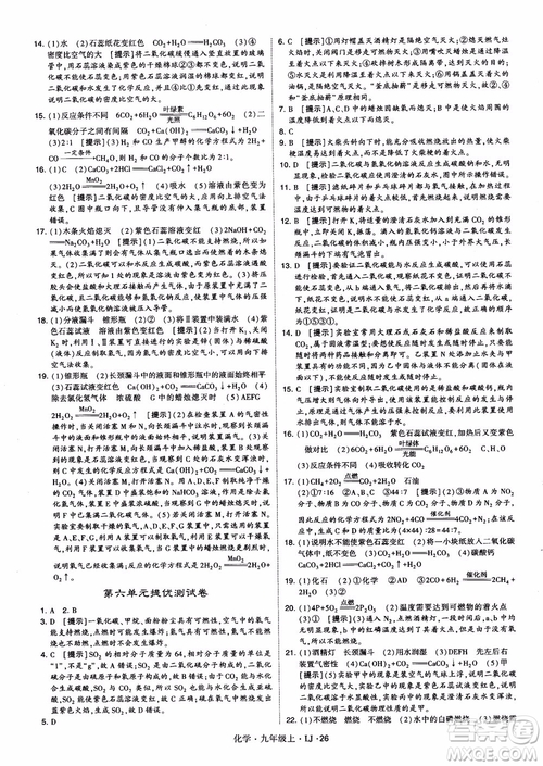 經(jīng)綸學(xué)典學(xué)霸題中題九年級(jí)化學(xué)上冊(cè)2018魯教版參考答案