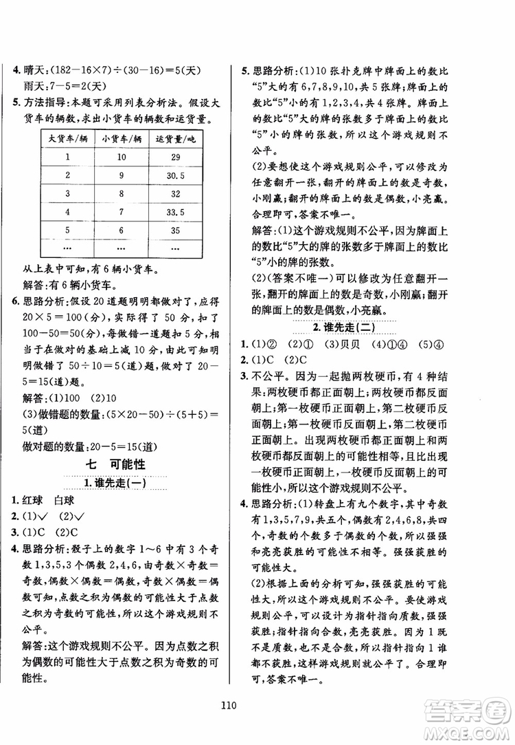 2018秋薛金星小學(xué)教材全練數(shù)學(xué)五年級(jí)上冊(cè)數(shù)學(xué)BS北師大版參考答案