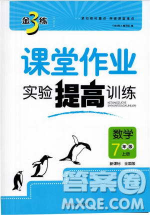 2018金三練課堂作業(yè)實(shí)驗(yàn)提高訓(xùn)練七年級數(shù)學(xué)上全國版答案