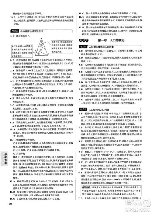 新版學(xué)霸錯(cuò)題筆記高一至高三地理參考答案