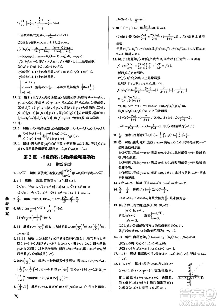 2019新版江蘇專用高中數(shù)學(xué)學(xué)霸錯題筆記參考答案