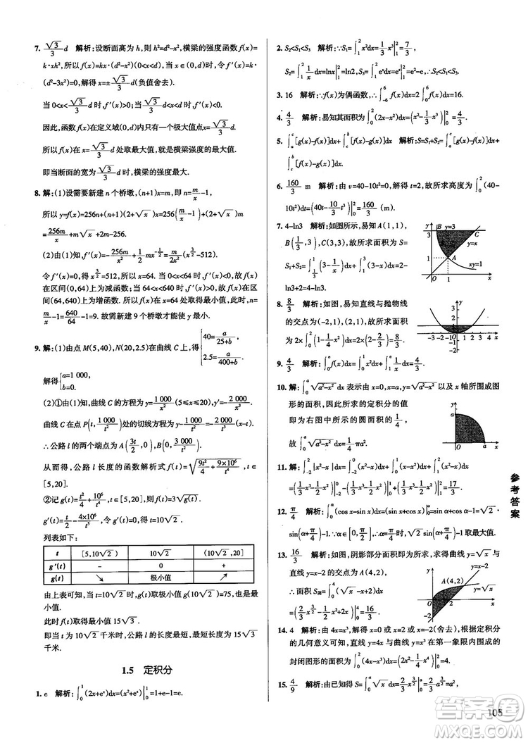 2019新版江蘇專用高中數(shù)學(xué)學(xué)霸錯題筆記參考答案