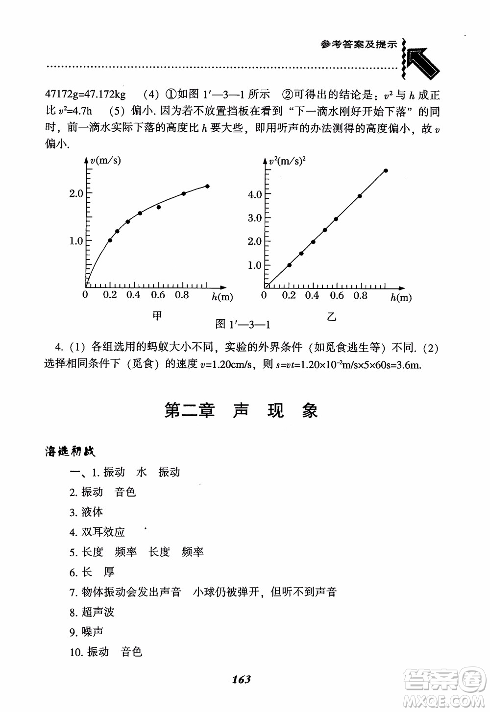 2018年尖子生題庫(kù)新升級(jí)物理八年級(jí)上冊(cè)人教版參考答案