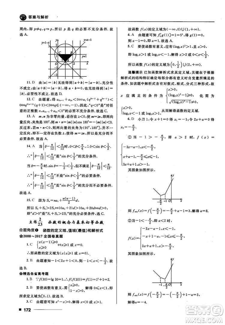 十年高考一年好題高考復(fù)習(xí)資料2018高中理數(shù)參考答案