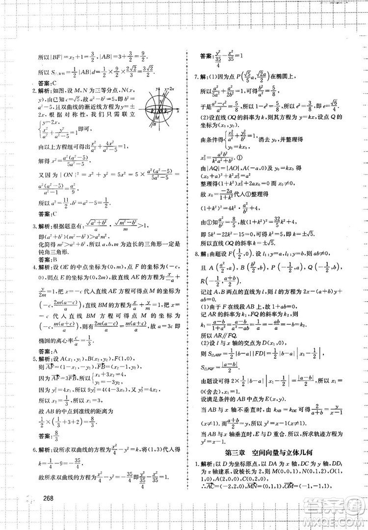 提分庫高中數學高一至高三復試專用參考答案