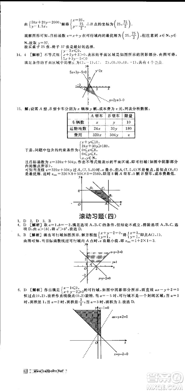 全品學練考人教版高中數(shù)學必修5參考答案