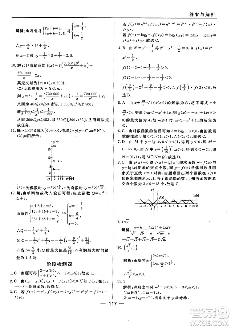 45分鐘課時作業(yè)與單元測試人教B版高中數(shù)學必修1參考答案