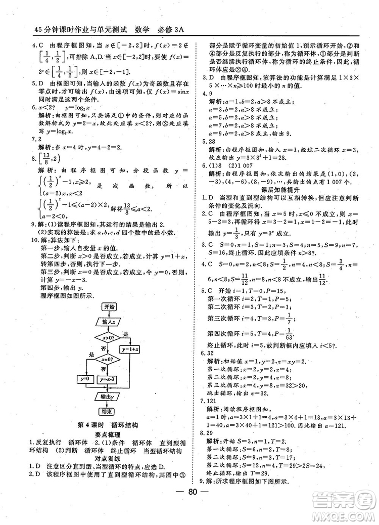 2018年45分鐘課時(shí)作業(yè)與單元測試人教A版高中數(shù)學(xué)必修3參考答案