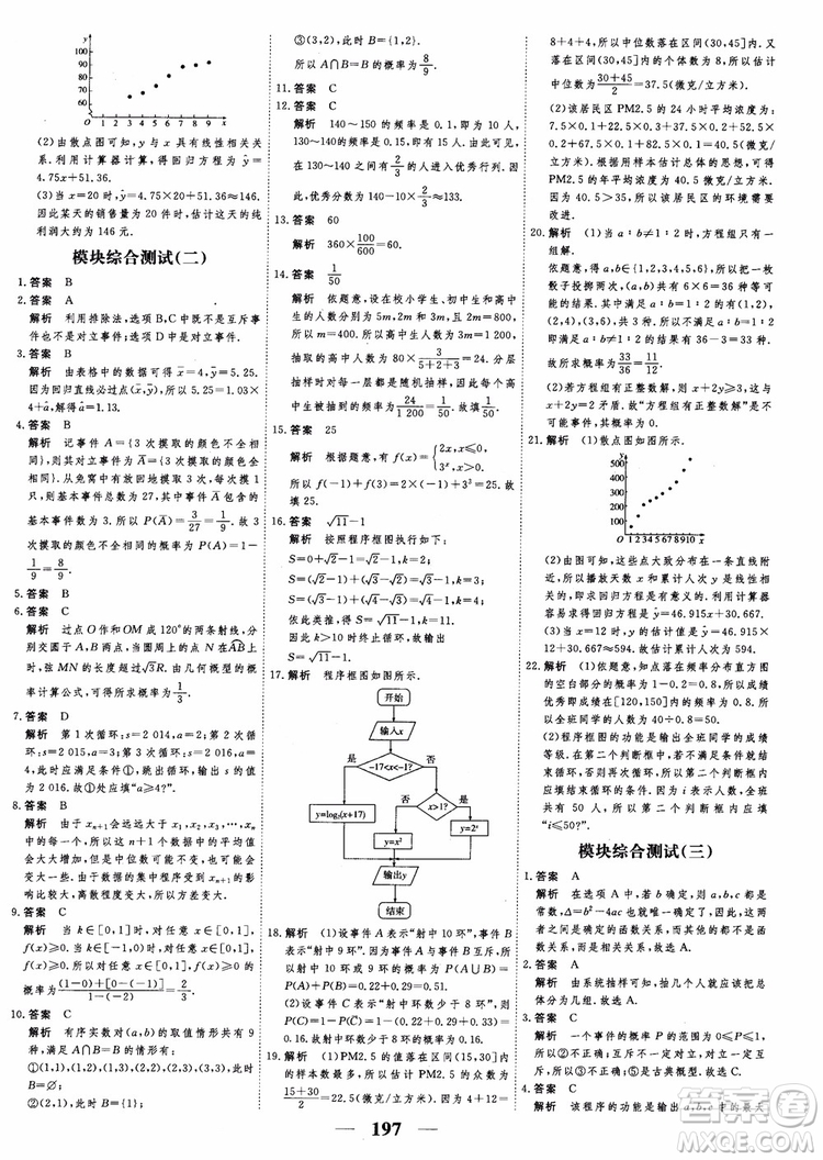 新課標(biāo)人教A版數(shù)學(xué)必修3高考調(diào)研2018衡水重點(diǎn)中學(xué)同步精講精練參考答案