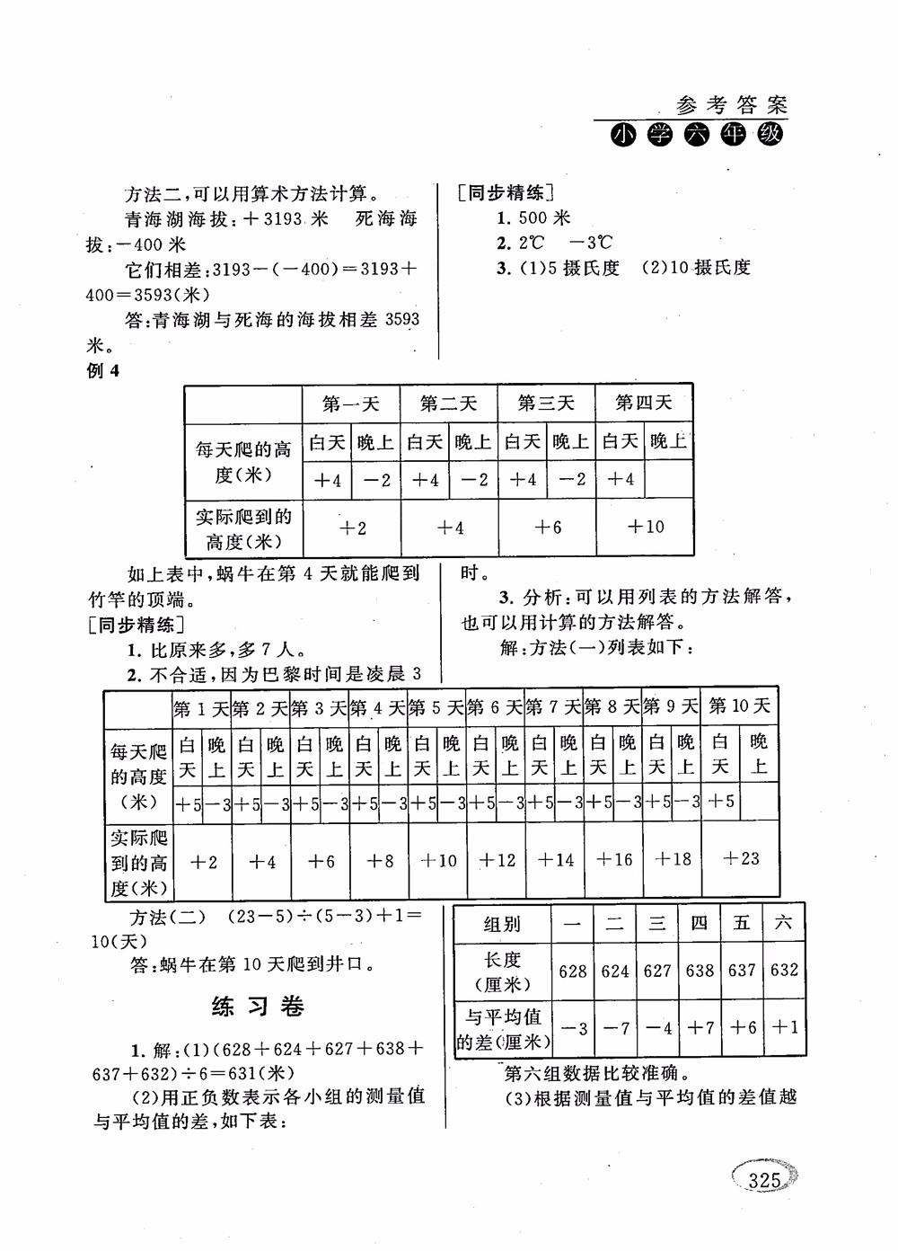 2018年新課程標(biāo)準(zhǔn)同步奧數(shù)培優(yōu)小學(xué)生六年級人教版參考答案