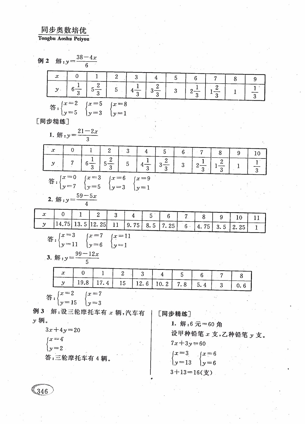 2018年新課程標(biāo)準(zhǔn)同步奧數(shù)培優(yōu)小學(xué)生六年級人教版參考答案