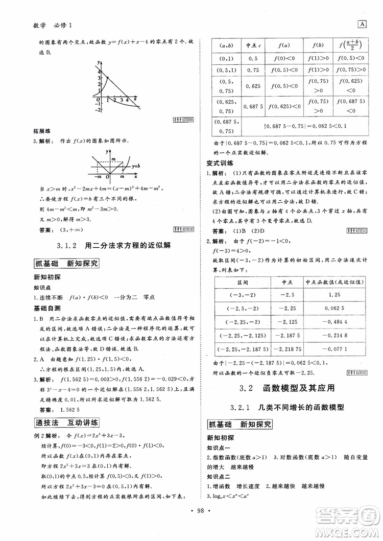 2019金版新學案高中新課標同步導學高一數(shù)學必修1參考答案