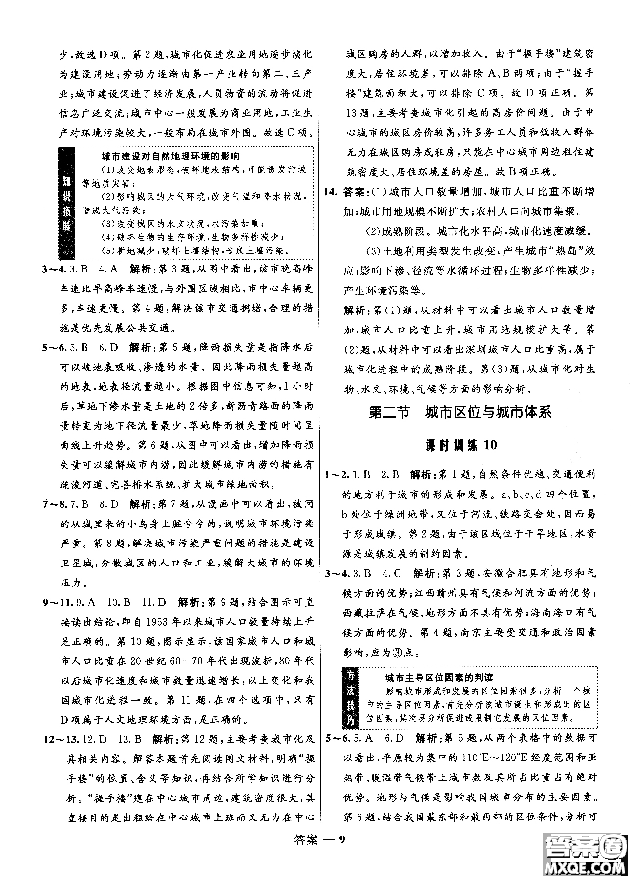 2018年志鴻優(yōu)化高中同步測控優(yōu)化訓(xùn)練地理必修2魯教版參考答案