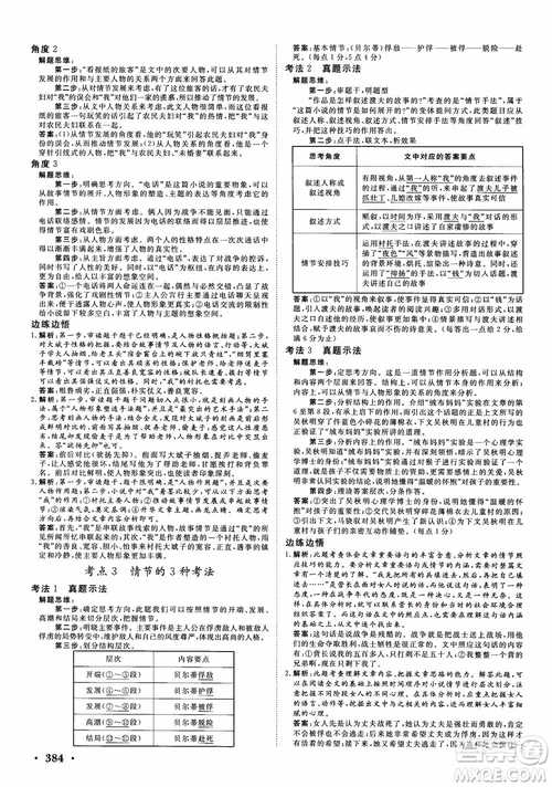 甘肅教育出版社2019課堂新坐標高三一輪總復(fù)習(xí)語文參考答案