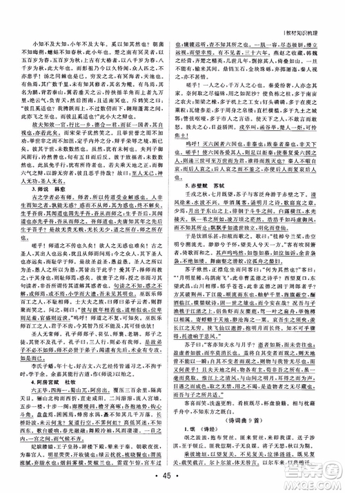 甘肅教育出版社2019課堂新坐標高三一輪總復(fù)習(xí)語文參考答案