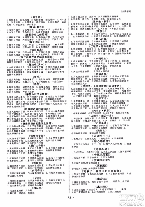 甘肅教育出版社2019課堂新坐標高三一輪總復(fù)習(xí)語文參考答案