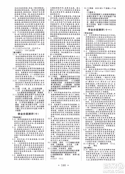 2018-2019課堂新坐標(biāo)高中同步導(dǎo)學(xué)案生物必修3人教版x參考答案