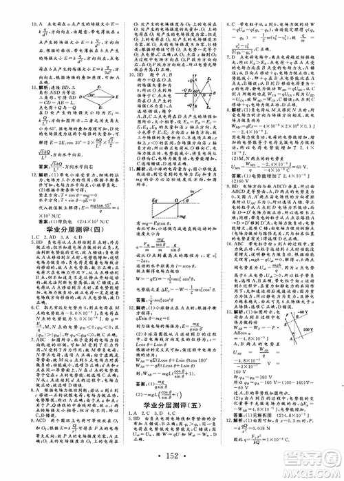 2019課堂新坐標(biāo)高中同步導(dǎo)學(xué)案物理選修3-1人教版參考答案