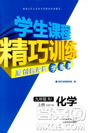 2018版學(xué)生課程精巧訓(xùn)練化學(xué)八年級(jí)上冊(cè)人教RJ版答案