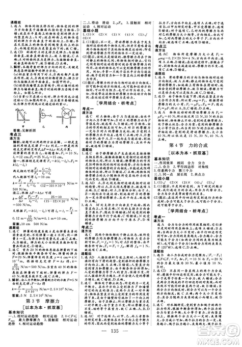 三維設(shè)計2018-2019版物理必修1人教版參考答案