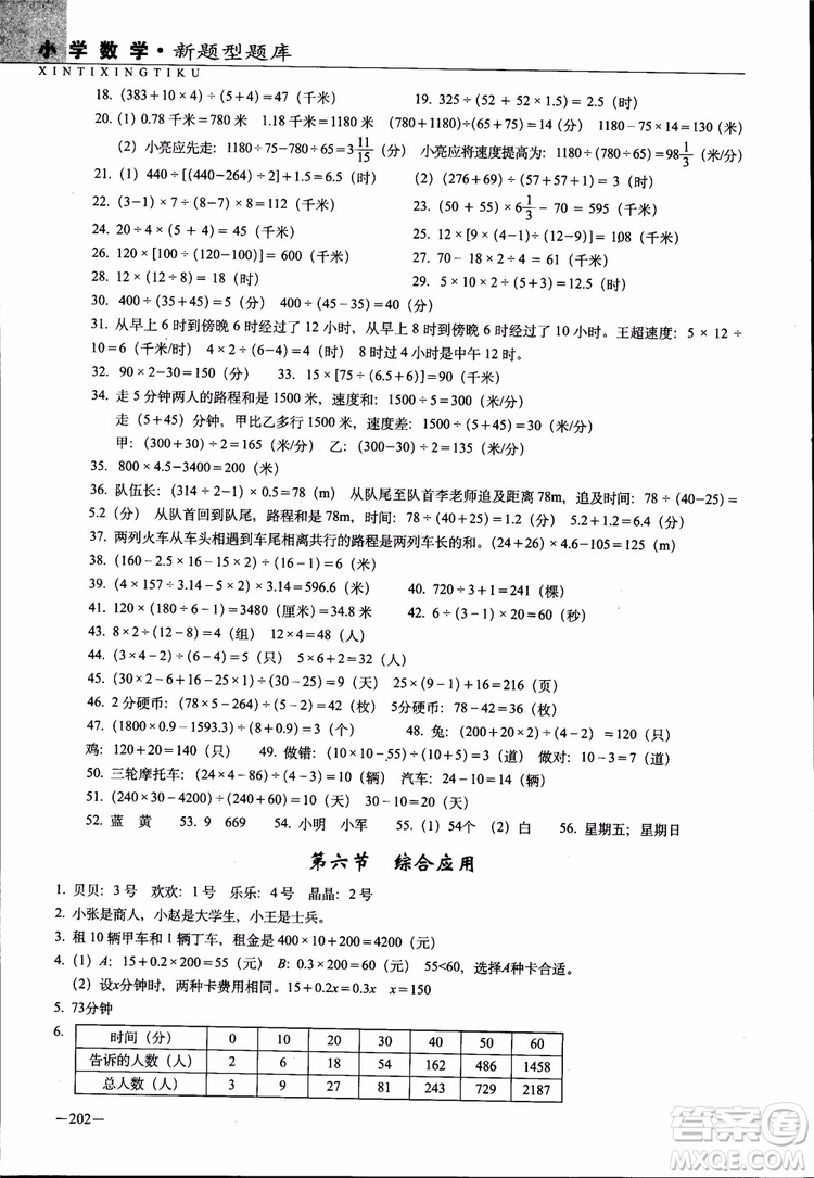 全國68所名牌小學(xué)2019年新題型題庫數(shù)學(xué)參考答案