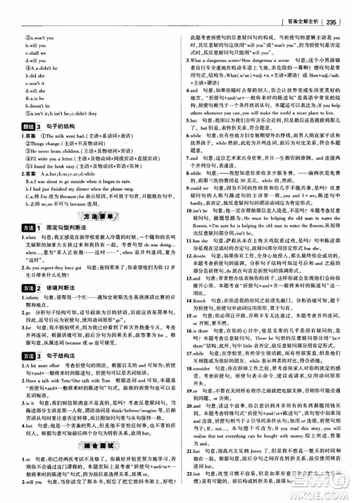 2019版曲一線科學(xué)備考高中習(xí)題化知識清單英語參考答案