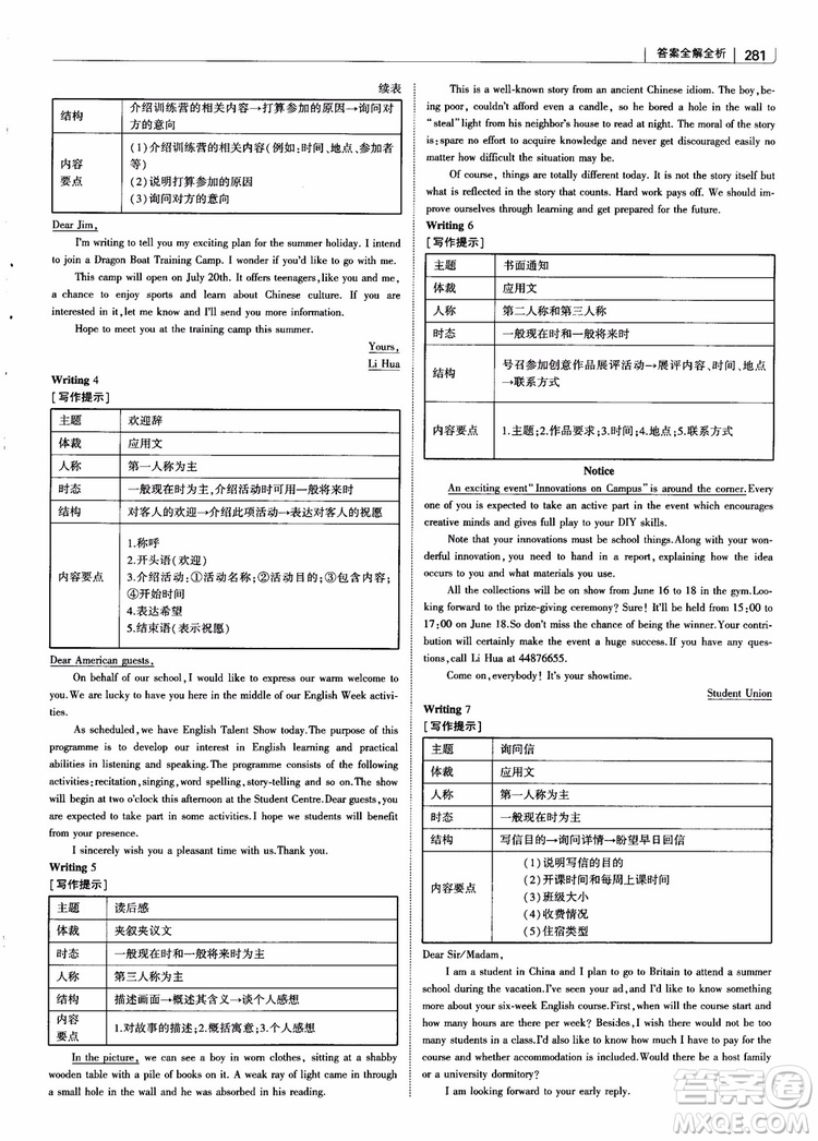 2019版曲一線科學(xué)備考高中習(xí)題化知識清單英語參考答案