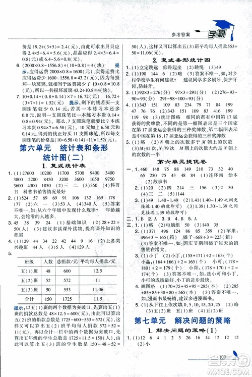 2018秋經綸學典小學學霸數(shù)學5年級上冊江蘇國標蘇教版參考答案