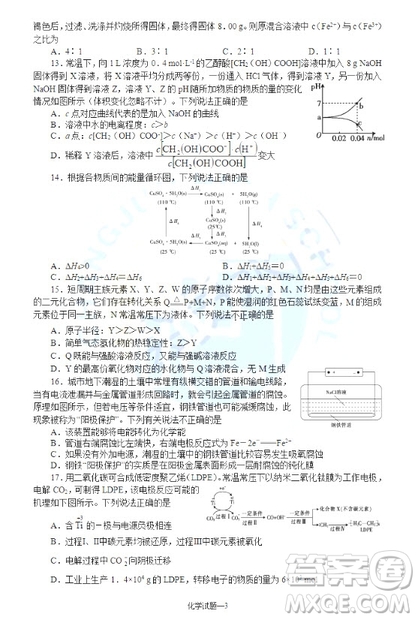 2019屆湖南省長(zhǎng)沙市長(zhǎng)郡中學(xué)高三上學(xué)期第五次調(diào)研考試化學(xué)試題答案