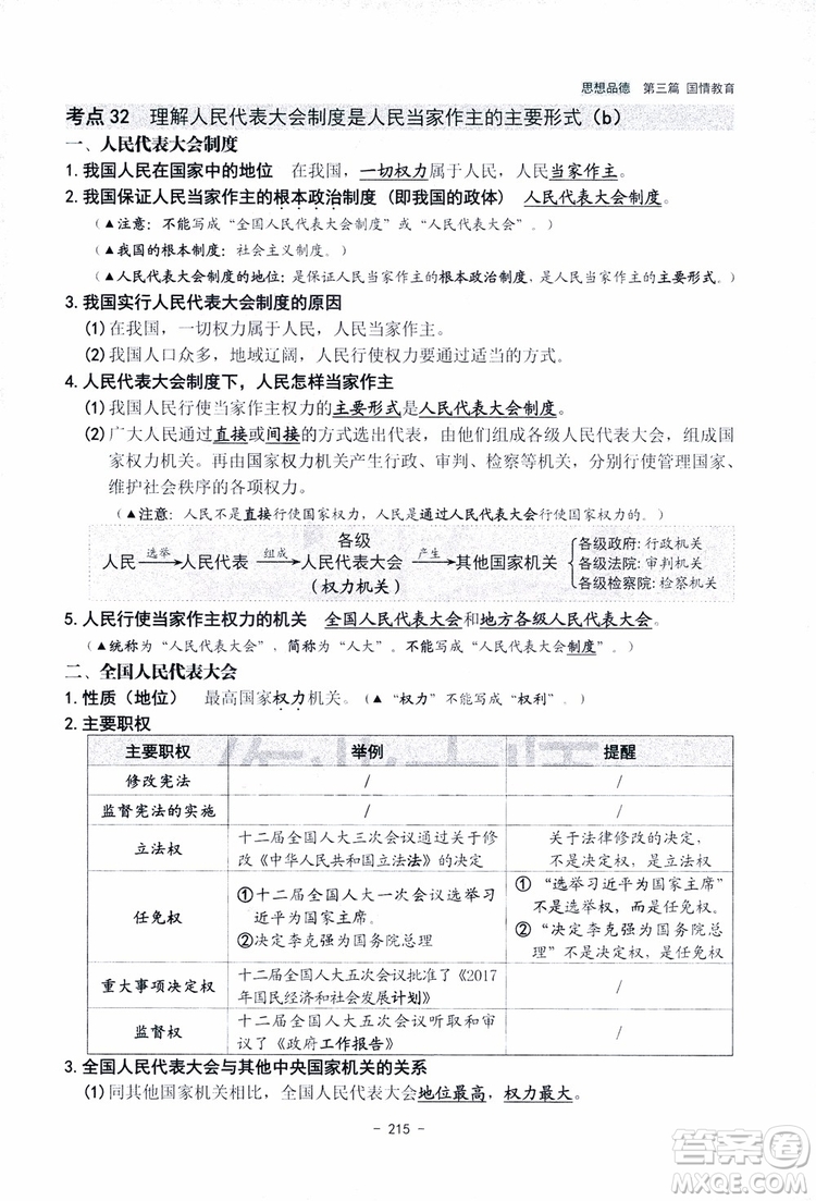 2018楊柳文化歷史與社會思想品德中考總復習學習手冊考點解讀省考點版參考答案