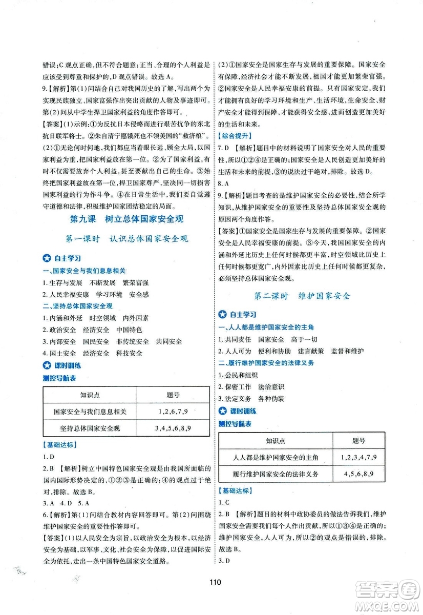 2018年新課程學(xué)習(xí)與評價八年級道德與法治上冊答案