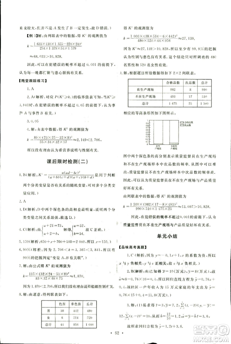 9787107301308能力培養(yǎng)與測(cè)試2018年數(shù)學(xué)選修1-2人教A版答案