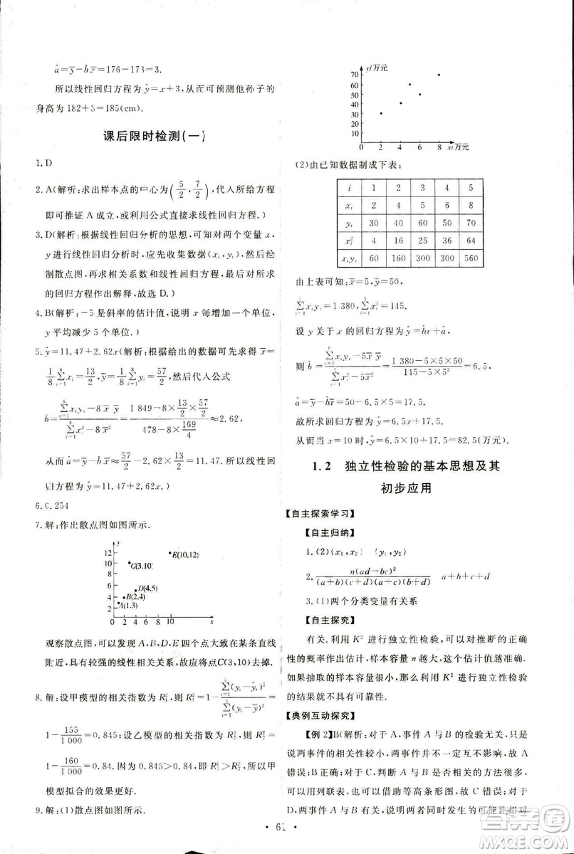 9787107301308能力培養(yǎng)與測(cè)試2018年數(shù)學(xué)選修1-2人教A版答案