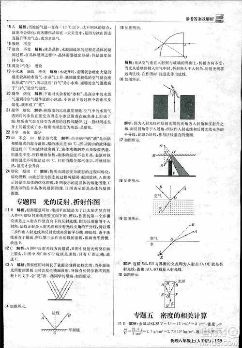 2019版1+1輕巧奪冠優(yōu)化訓(xùn)練9787552237238八年級上冊物理參考答案